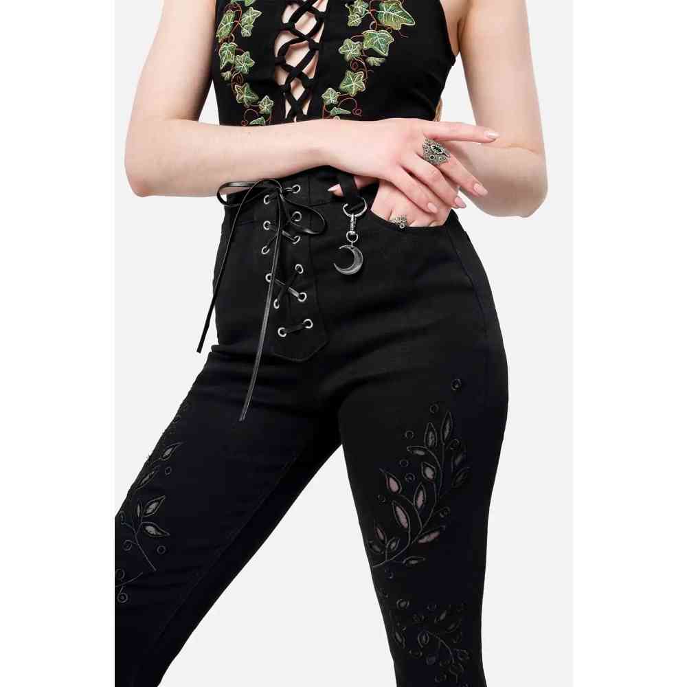 Restyle - Twisted Fate Bell bottom broek - Zwart